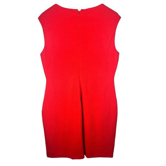 NWT Calvin Klein Red V Neck Sleeveless Shift Plus Dress Size 14 - Picture 2 of 6